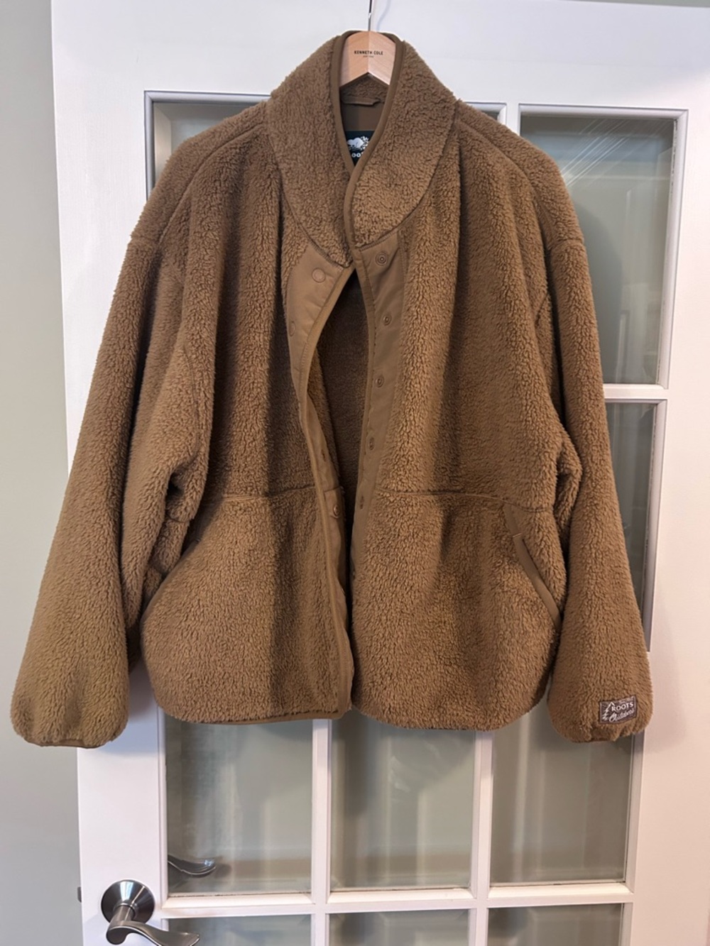 Roots Brown Sherpa Snap-Front Jacket